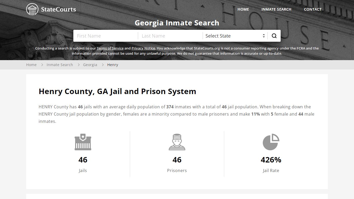 Henry County, GA Inmate Search - StateCourts