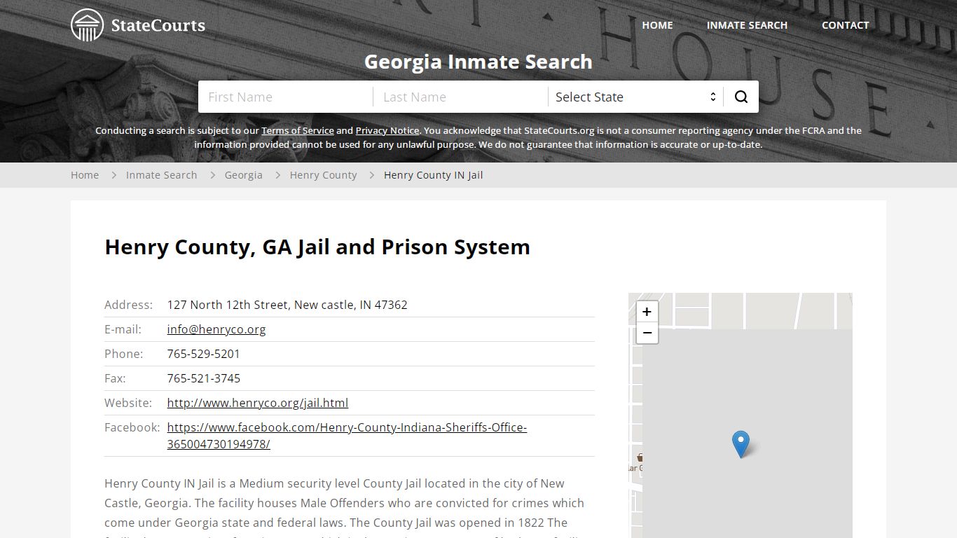 Henry County IN Jail Inmate Records Search, Georgia ...