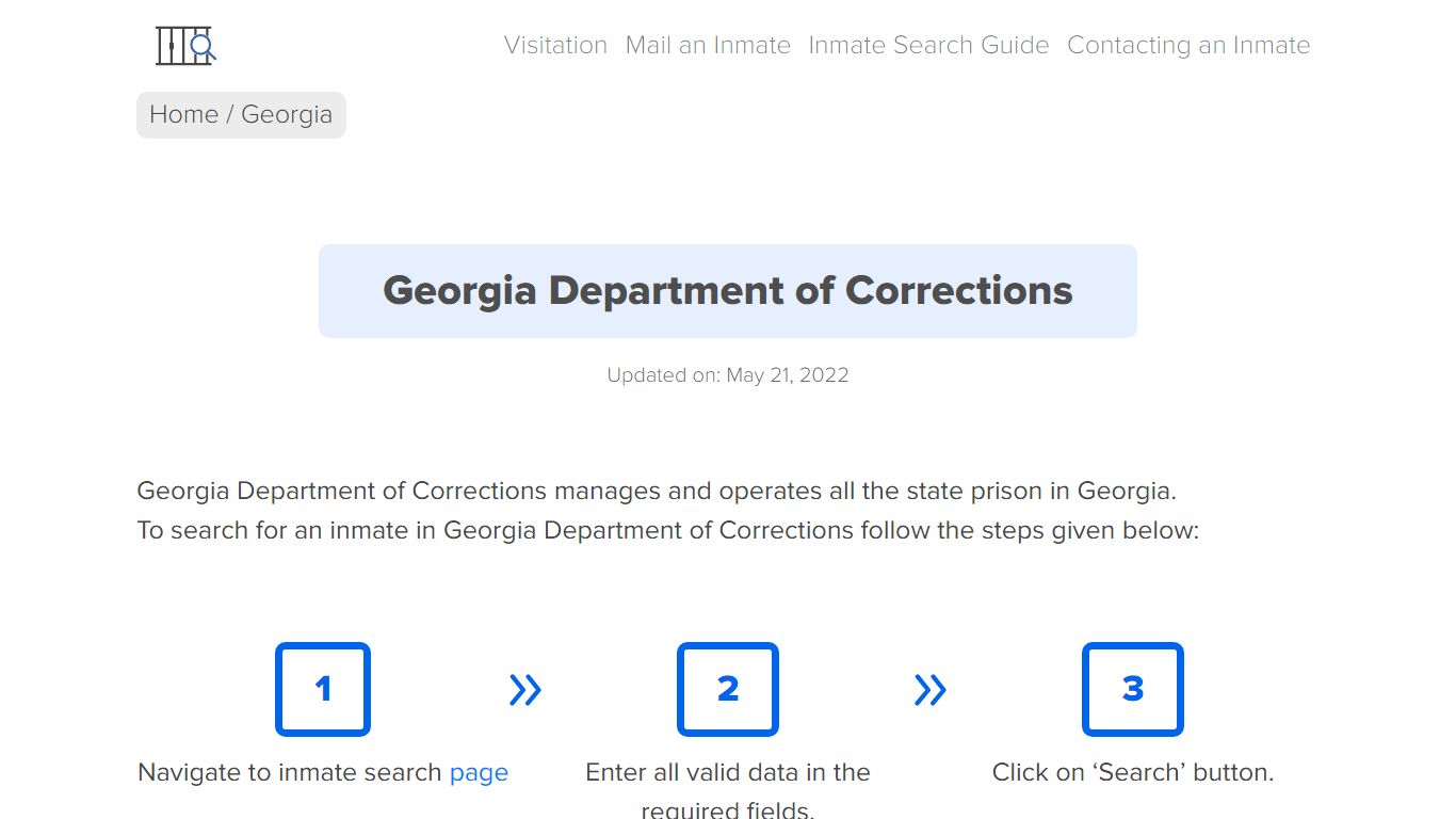 Georgia Inmate Search – Georgia Department of Corrections